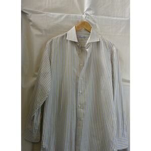 Ben Silver Charleston Men's Button-Up Dress Shirt Size 16/33 Fine Shirtings